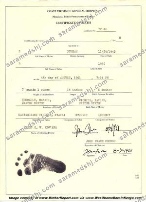Kenya certificate of birth